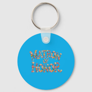 Schattige Matrone Van Eer Bruid Team Bruiloft Word Sleutelhanger