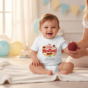 Schattige Meatball Spaghetti Baby Eerste Verjaarda