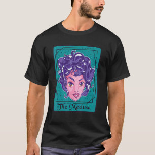 Schattige Medusa Griekse Mythologie Tarotkaart Oud T-shirt