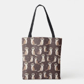 Schattige Meerkat Pattern Draagtas (Achterkant)
