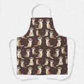 Schattige Meerkat Pattern Schort (Voorkant)