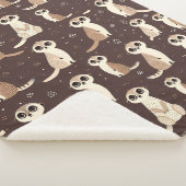 Schattige Meerkat Pattern Sherpa Deken (3/4)
