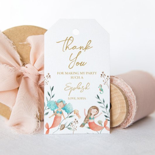 Schattige Meerminnen Cadeaulabel