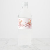 Schattige Meisje Baby Beer Piloot Roze Vliegtuig M Waterfles Etiket (Voorkant)