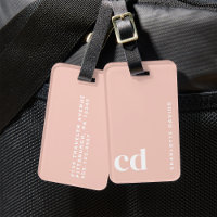 Schattige Meisje Blush Roze Monogram
