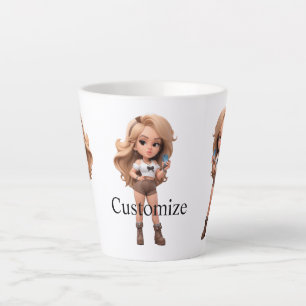 Schattige Meisje Bonita Chica Thunder_Cove Latte Mok
