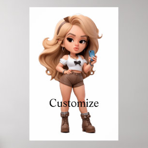 Schattige Meisje Bonita Chica Thunder_Cove Poster