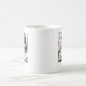 Schattige Meisje & Bubble, Stripverhaal Zwart & Wi Koffiemok (Center)