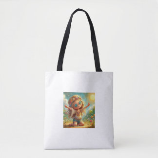 Schattige meisje Canvas tas