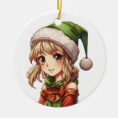 Schattige Meisje Elf Keramisch Ornament (Voorkant)