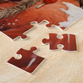 SCHATTIGE MEISJE EN KAT KUNST PUZZEL (Zijkant)