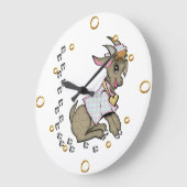 Schattige meisje geit Cartoon wandklok Grote Klok (Hoek)