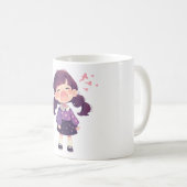 Schattige Meisje Graphic Coffee Mok Perfect Gift v (Voorkant rechts)