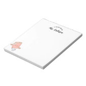 Schattige meisje grappig retro boek terug naar sch notitieblok (Gedraaid)