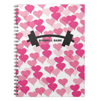Schattige Meisje Hart Roze Gym Notitieboek