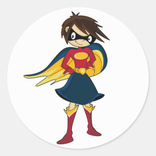 Schattige Meisje Hero Sticker