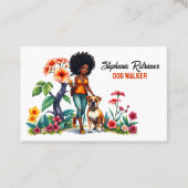 Schattige Meisje Hond Walker Huisdier Sitter Flora Visitekaartje (Voorkant)
