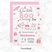 Schattige Meisje Little Boo Halloween Verjaardag E Kaart