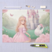 Schattige Meisje Pastel Roze Prinses Tissuepapier (Craft)