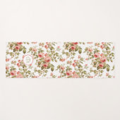 Schattige Meisje Roze Rozen w/Monogram Yogamat (Voorkant (horizontaal))