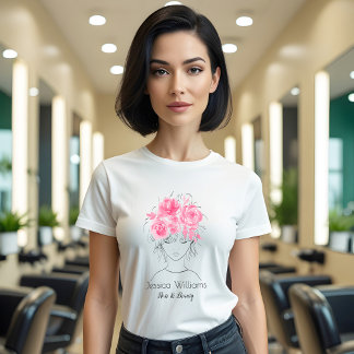 Schattige meisje roze waterverf rozen-Floral T-shirt