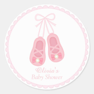 Schattige Meisje Schoenen Ballerina Baby shower La Ronde Sticker