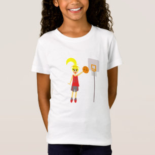 Schattige Meisjes Basketball T-Shirt