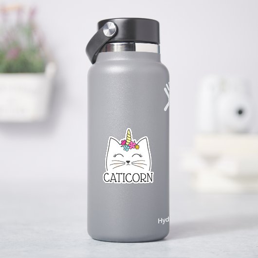 Schattige meisjes Caticorn Sticker (HydroFlask)