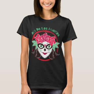 Schattige meisjes Dia De Los Muertos. Dag van de D T-shirt