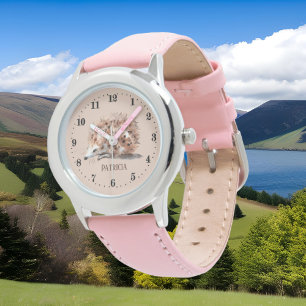 schattige meisjes egelliefhebbers voegen naam toe horloge