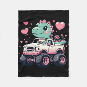 Schattige Meisjes Kinderen Valentijnsdag Dinosauru Fleece Deken
