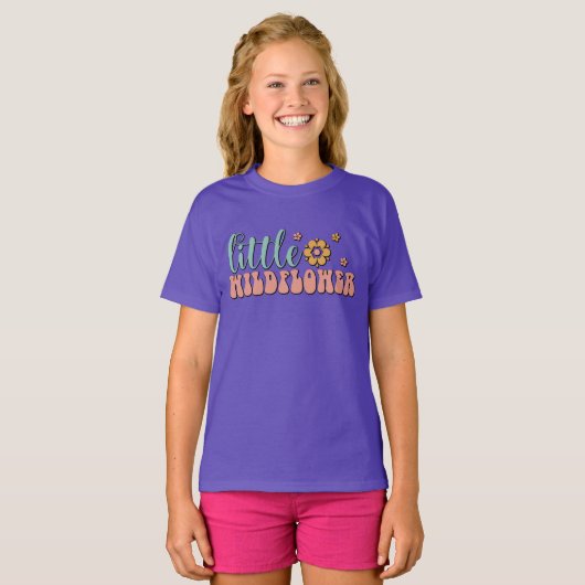 schattige meisjes kleine wildbloem t-shirt (Voorkant volledig)