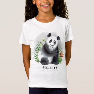 schattige meisjes panda beer liefhebbers voegen na t-shirt