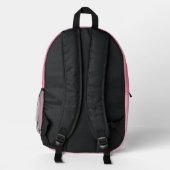 Schattige Meisjes  Roze Monogram Bedrukte Rugzak (Achterkant)