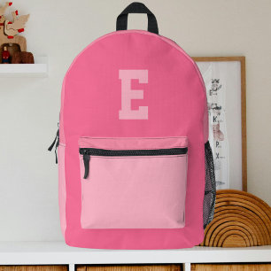 Schattige Meisjes Roze Monogram Bedrukte Rugzak
