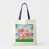 schattige meisjes Zomstrand Friends flamingo gnome Tote Bag (Voorkant)