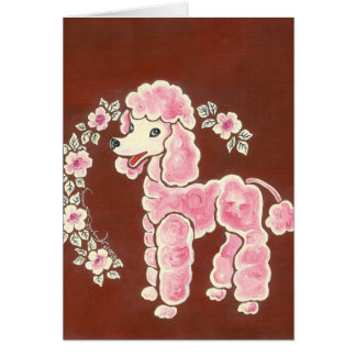 Schattige Meisjesachtige Roze Poodle Hond
