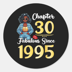 Schattige Meisjeshoofdstuk 30 jaar oud Fabulous si Ronde Sticker