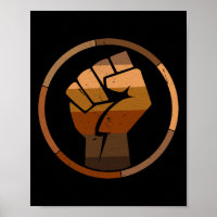 Schattige Melanine Vuist Black History Month Zwart