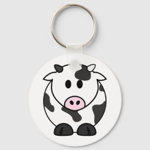 Schattige melkkoe sleutelhanger