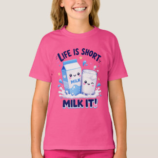 Schattige Melkliefhebber T-shirt