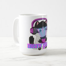Schattige Meow Gamer Kat - Kawaii Gaming Kitten
