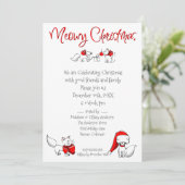 Schattige Meowy Kerst Kittens Kaart (Staand voorkant)