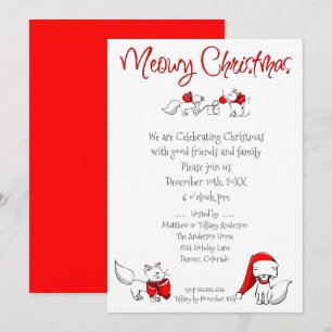 Schattige Meowy Kerst Kittens Kaart