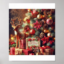 Schattige Merry Christmas Poster