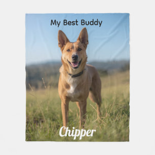 Schattige Mijn Beste Buddy Cattle Dog Gepersonalis Fleece Deken