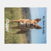 Schattige Mijn Beste Buddy Cattle Dog Gepersonalis Fleece Deken (Voorkant (Horizontaal))