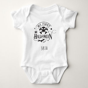 Schattige "Mijn eerste Halloween" Monogram naam Romper