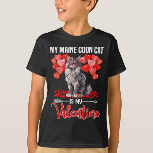 Schattige Mijn Maine Coon Cat Is Mijn Valentijn Va T-shirt