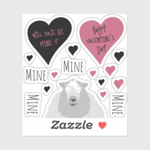 Schattige Mine Mine Mine Sheep Theme Sticker